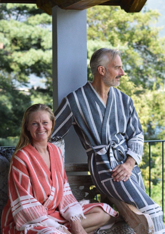 Zus en Zomer, badjas, zwart, unisex