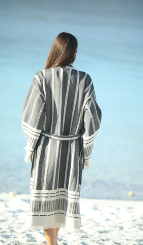 Zus en Zomer, badjas, zwart, unisex