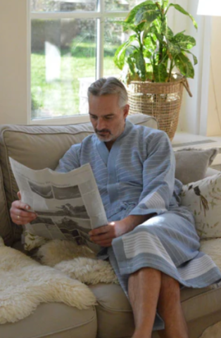 Zus en Zomer, badjas, blauw, unisex