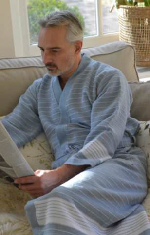 Zus en Zomer, badjas, blauw, unisex