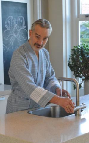 Zus en Zomer, badjas, blauw, unisex