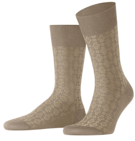 Falke, Herensok, fil d'ecosse art, beige