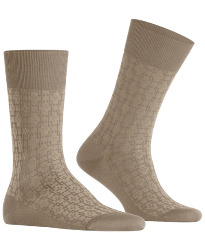 Falke, Herensok, fil d'ecosse art, beige