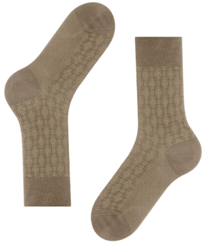 Falke, Herensok, fil d'ecosse art, beige