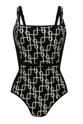 Anita, badpak, zwart/wit