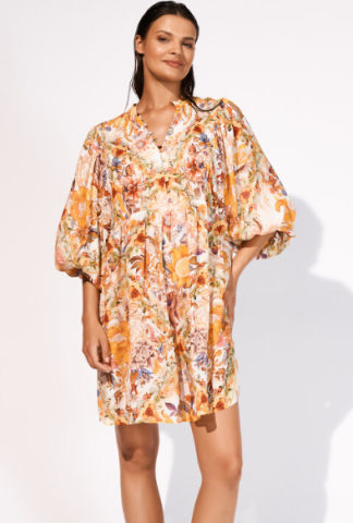 Maryan Melhorn, kleed, geel, fruitprint