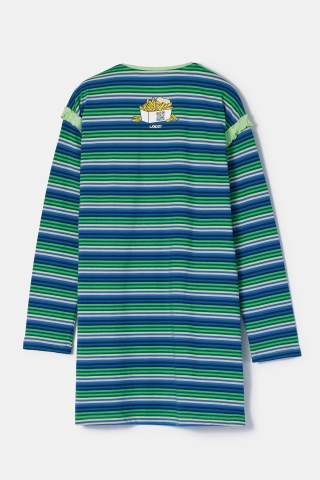 Woody, meisjespyjama blauw-groen streep