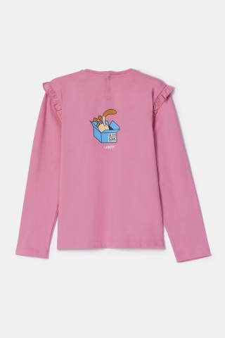 Woody, meisjespyjama, roze, kat