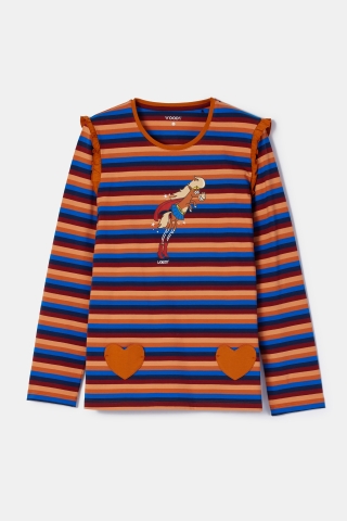 Woody, meisjespyjama, pony, gestreept