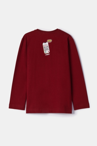 Woody, jongenspyjama, pony, bordaux