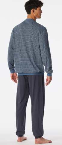 Schiesser, pyjama, blauw geruit