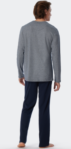 Schiesser, pyjama, blauw, gestreept