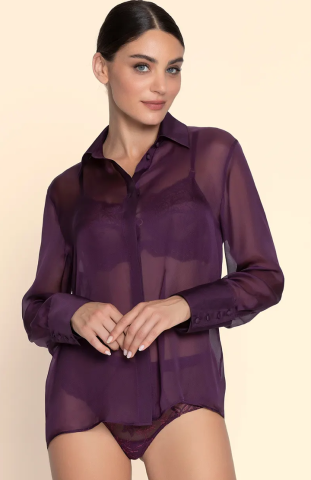 Lise Charmel, blouse, bordeau