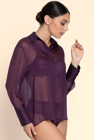 Lise Charmel, blouse, bordeau