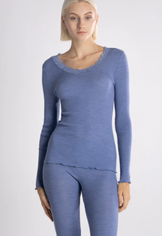 Oscalito, Hemdje, Wol/zijde, grijsblauw