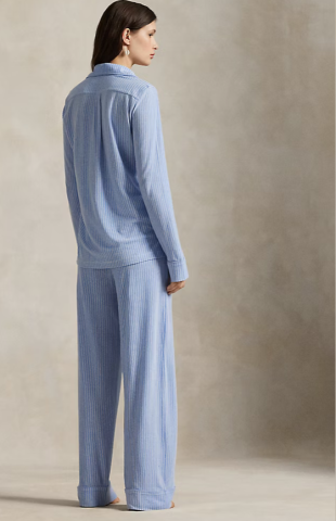Ralph Lauren, damespyjama, blauwe streep