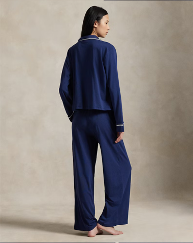 Ralph Lauren, doorknoopdamespyjama, marine