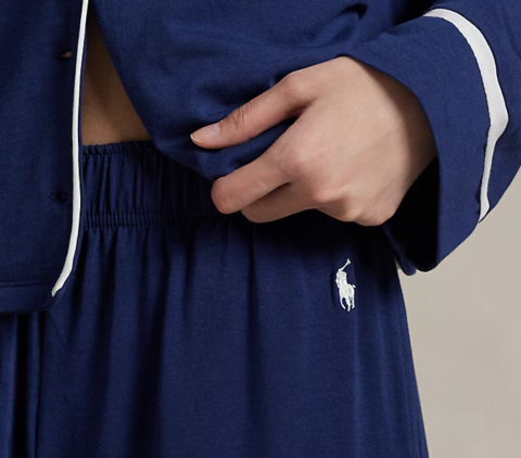 Ralph Lauren, doorknoopdamespyjama, marine