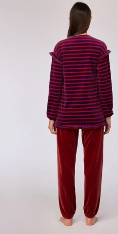 Woody, damespyjama, pony, rode streep