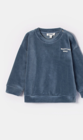 Woody, babypyjama, jongens, jeansblauw