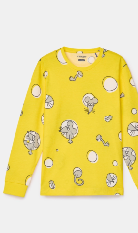 Woody, unisexpyjama, kaas met gaatjes