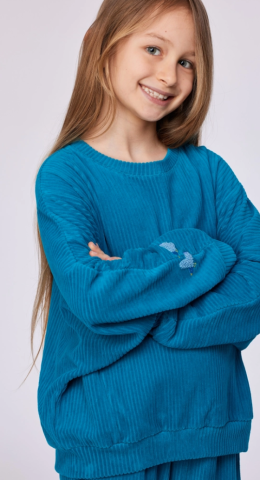 Woody, meisjespyjama, duif, turkoois