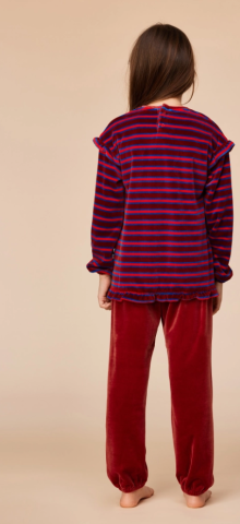 Woody, meisjespyjama, pony, rode streep