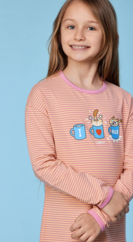 Woody, slaapkleedje, roos-gele streep