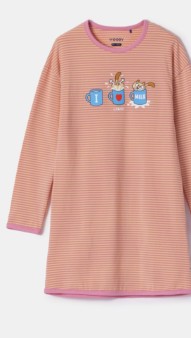 Woody, slaapkleedje, roos-gele streep