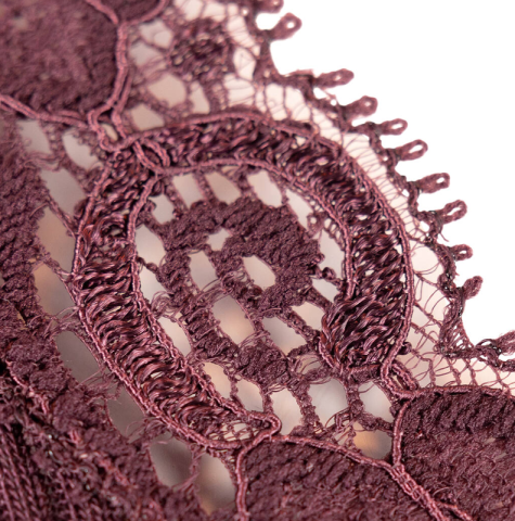 Oscalito, Hemdje LM, wol/zijde, bordeau