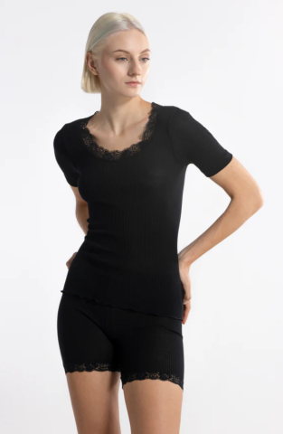 Oscalito, Hemdje, Wol/zijde, zwart