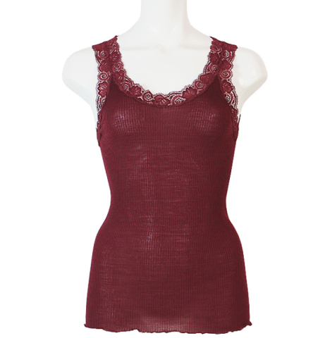 Oscalito, Hemdje, Wol/zijde, bordeaux