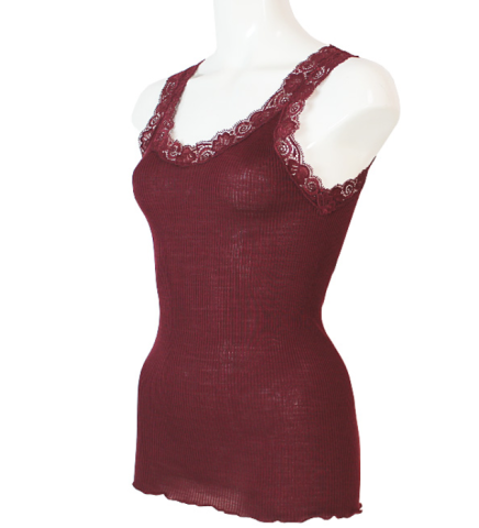 Oscalito, Hemdje, Wol/zijde, bordeaux