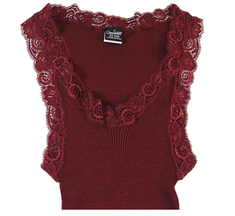 Oscalito, Hemdje, Wol/zijde, bordeaux