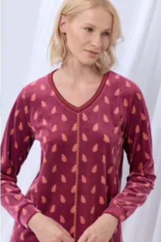 LordsxLilies, slaapkleedje, wijnrood