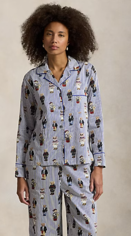 Ralph Lauren, doorknoopdamespyjama, beer