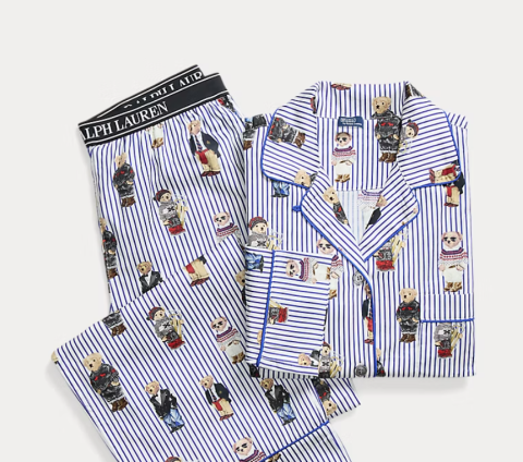 Ralph Lauren, doorknoopdamespyjama, beer