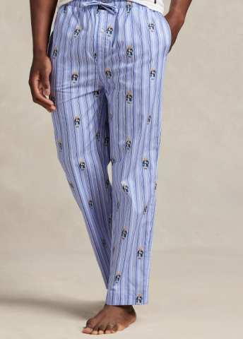 Ralph Lauren, pyjamabroek, blauw, beer