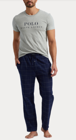 Ralph Lauren, pyjamabroek, flanel, blauw
