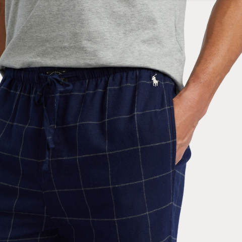 Ralph Lauren, pyjamabroek, flanel, blauw