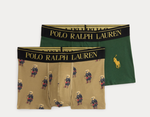 Ralph Lauren, boxers, 2pack, beer, kaki