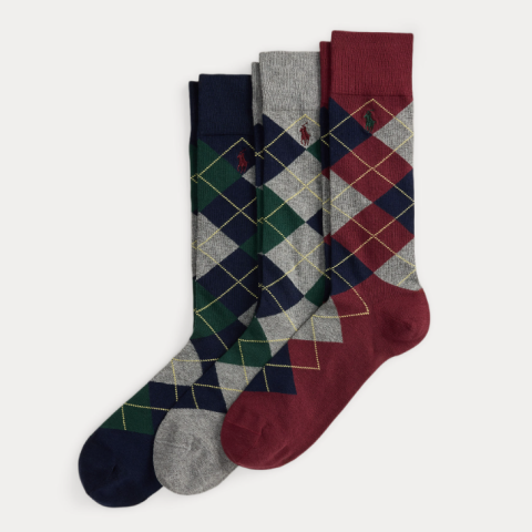 Ralph Lauren, Sokken 3-pack, Pony/ruit