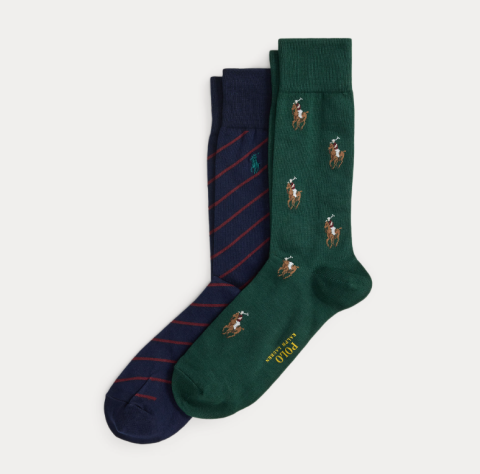 Ralph Lauren, Sokken 2-pack, Pony/stripe