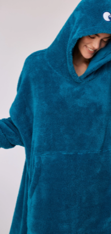 Woody, unisexsweater, groenblauw