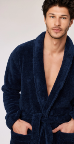 Woody, herenkamerjas, donkerblau