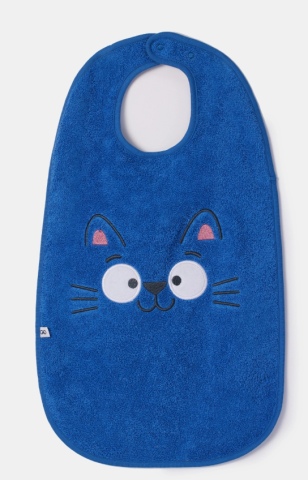 Slabbetje, donkerblauw, Woody