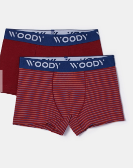 Woody, jongensboxershorts, bord + streep
