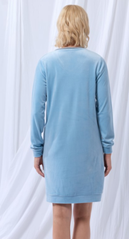 LordsxLilies, Kleed velours, ijsblauw