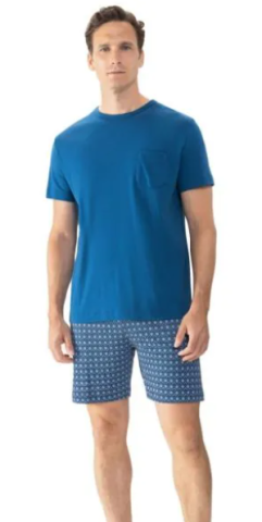 Mey, Herenpyjama, blue flower
