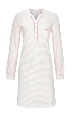 Ringella, damesslaapkleed, roos streep